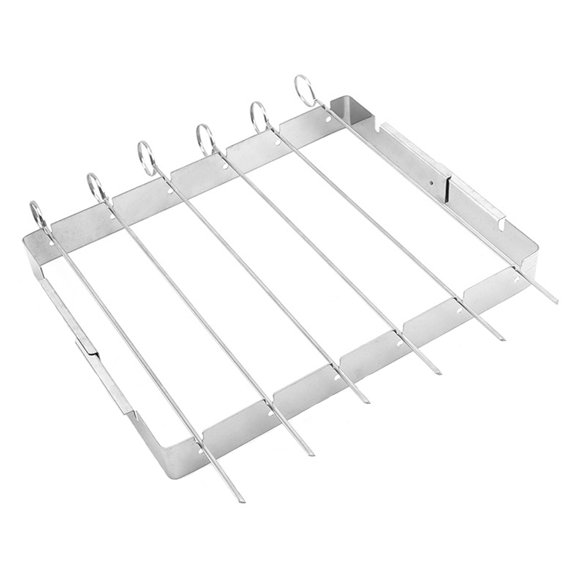 TABLETREANDS 1Jgo Accesorio Para Barbacoa Con Soporte Y Brochetas De Para Uso Exterior Y Fácil Transporte