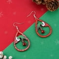 thumbnail image 5 of Sdmnsg-T Christmas Earrings for Women Red Green Christmas Jingle Bell Earrings Glitter Teardrop Dangle Earrings Holiday New Year Christmas Jewelry Gift, 5 of 6
