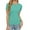 Green, variant on IROINNID Women's Fashion Solid Color Round Neck Slim Fit Comfortable Short Sleeve Blouse Casual Tops Spring