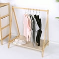 thumbnail image 3 of golytefs Wood Clothes Rack Foldable Clothing Rack Garment Rack For Entryway And Bed Room, 3 of 9