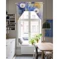 thumbnail image 4 of Purple Dragonfly Swag Valances for Windows, Small Curtains Drapes, Watercolor Spring Summer Floral Kitchen Window Curtains Over Sink Rod Pocket Window Treatment Valance for Bedroom/Bathroom 56"x36", 4 of 5