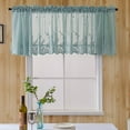 thumbnail image 4 of Lace Cafe Kitchen Ruffle Window Drape Valance Semi voile curtains; Transparent Voile Curtains Window Treatment, 4 of 9