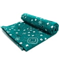 thumbnail image 2 of Shason Textile Craft Project Poly Cotton Bandana Print Precut Fabric (2 Yards, Teal), 2 of 2