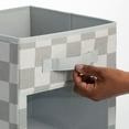 thumbnail image 5 of mDesign Fabric Nursery Storage Cube, Front Window/Handle, 4 Pack, Gray Checkered, 5 of 9