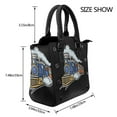 thumbnail image 3 of Train Railroad Rivet Fashion One-Shoulder Women's Handbag Tote Bag, 3 of 6