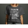 thumbnail image 5 of Train Girl Locomotive Tshirt Train Lover Kids Girls Toddler Baby T-Shirt Train Engine Railroad Girl Tee US Flag Train Travel Gift, 5 of 10
