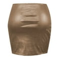 thumbnail image 6 of XIAOCHA Womens Leather Cutout O-Ring Skirt Bodycon High Waist Leather Skirt Smooth Edgy Club Skirts, 6 of 6