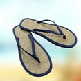 thumbnail image 2 of Women's Lightweight Flip Flops Bamboo Woven Non-Slip Beach Sandals Summer Indoor Outdoor, 2 of 5