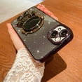 thumbnail image 4 of Compatible for iPhone 14 Plus 6.7 Inch Bling Plating Astronaut Hidden Stand Case, Cute 6D Stand Glitter Phone Case for Women Girls Soft TPU Shockproof Back Cover - Black, 4 of 12