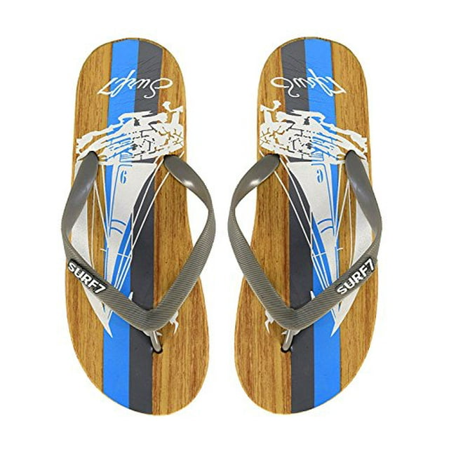 Peach Couture Mens Beach Flip Flops Textured Strappy Slip On Beach Sandals
