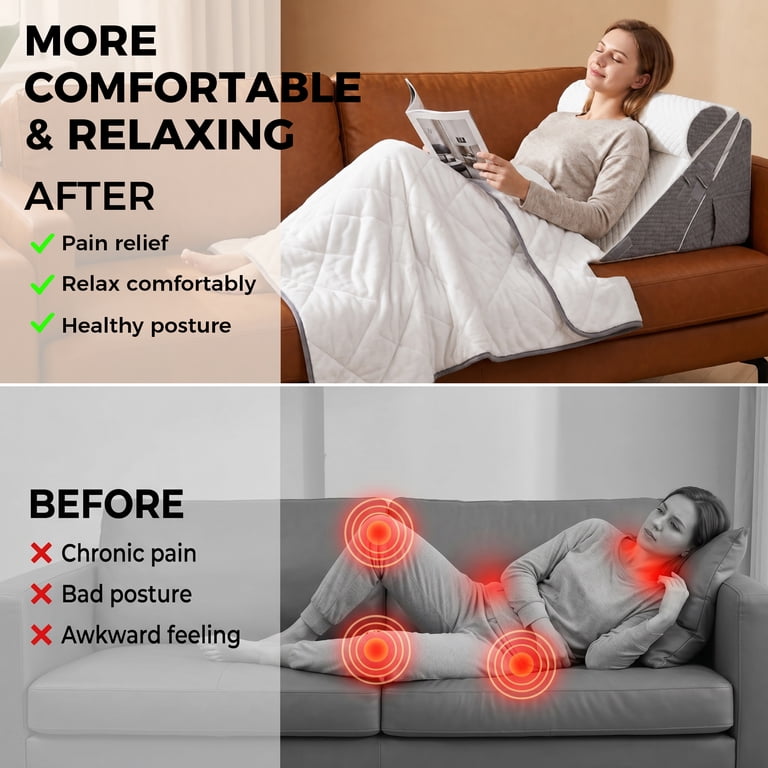 ALYLO 3-Piece Adjustable Wedge Pillow Set With Memory Foam photo 8