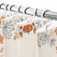 thumbnail image 7 of Shower Curtains for Bathroom-48"x72",Farm Autumn Pumpkin Maple Leaf Waterproof Bath Curtain Grommet Shower Curtain Set, 7 of 7