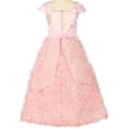 thumbnail image 2 of Little Girl Full Rosette First Communion Dress Wedding Flower Girl Dress Ivory 4 KD 320 BNY Corner, 2 of 3