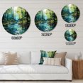 thumbnail image 4 of Designart "Pulse River Drip Natures art painting II" Landscapes Oversized Wall Clock, 4 of 5