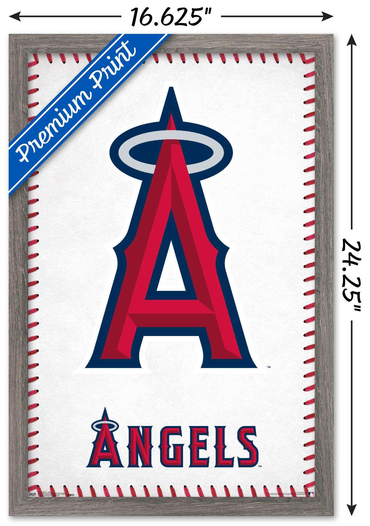 MLB Los Angeles Angels - Logo 17 Wall Poster, 14.725" x 22.375", Framed