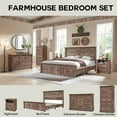 thumbnail image 7 of wow97e Farmhouse 7 Drawers Dresser for Bedroom, 57" Tall Wooden Chest of Drawers w/Roman Column, Storage Dressers for Hallway, Living Room, 7 of 7
