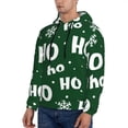 thumbnail image 3 of Fotbe Men's Hoodie with Ho Ho Ho A Pattern - Kangaroo Pocket Pullover Hooded Sweatshirt, Perfect for Daily Wear, Travel, and Home-X-Large, 3 of 7