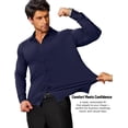 thumbnail image 6 of COOFANDY Men's Stretch Business Dress Shirts Long Sleeve Wrinkle Free Dress Shirt, 6 of 6