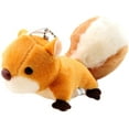 thumbnail image 1 of Keychain, Keyring, Backpack Ornament, Brown Cute Squirrel Stuffed Plush Doll Toy, 1 of 5
