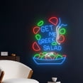 thumbnail image 2 of Handmadetneonsign Get Me Greek Salad Neon Sign, Salad Food Neon Led Art Decor, Food Store Wall Decor, 2 of 5