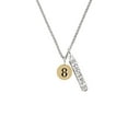 thumbnail image 2 of Delight Jewelry Goldtone Disc 1/2'' Number - 8 - Silvertone Sisters Best Friends Forever Bar Charm Necklace, 23", 2 of 4