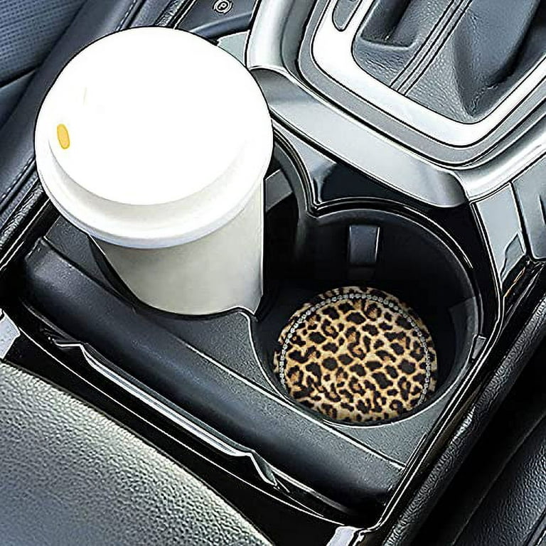 Car Cup Holder Coaster 2 Pack Checkered Checkerboard Bling Rhinestone  Crystal Silicone New Automotive CupHolder Accessories