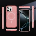 thumbnail image 2 of TECH CIRCLE Magnetic Phone Case for iPhone 15 (2023 Release) 6.1", Compatible with MagSafe, Woven Texture Translucent Back Cover, Shockprooof Protective Lightweight Slim Case, Pink, 2 of 9