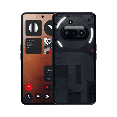 Nothing Phone (3a) Smartphone, 6.77" 120Hz AMOLED Display, 50MP Triple Camera System, Snapdragon 7sgen3 Processor, IP64, 5000mAh, 50W Charging Android 15, 12+256GB Black