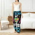 thumbnail image 4 of Yiaed I Love My Autism Print Womens Lounge Pants, Loose PJ Bottoms, Long Pajama Pants for Women-X-Large, 4 of 6