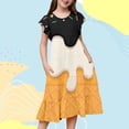 thumbnail image 1 of Robes pour Filles Adolescentes Manches Volantes Imprimés Robe de Fête pour Enfants Événements de Danse, 1 of 3