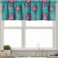 thumbnail image 3 of Ambesonne Victorian Valance & Curtain, Medieval Floral Ornaments, 55"x45", Pale Pink Turquoise, 3 of 6