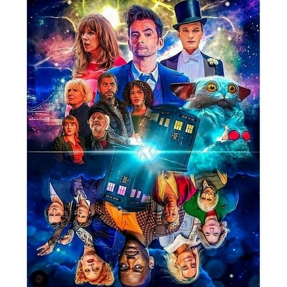 Doctor Who Diamond Painting Set (for Adults) 5D DIY Character Diamond Art Set (for Beginners) Round Full Diamond Diamond Painting Gem Art Crafts (Home Wall Decoration Gift)