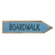 Photo 1 of Boardwalk Directional Arrow Wood Wall Plaque 18 Inch Blue Sign