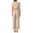 thumbnail image 3 of INSPIRAR CHIC Conjunto de Dos Piezas Casual Sin Mangas Top Corto Cuello en V Pantalones de Pierna Ancha Sudaderas L Albaricoque, 3 of 6