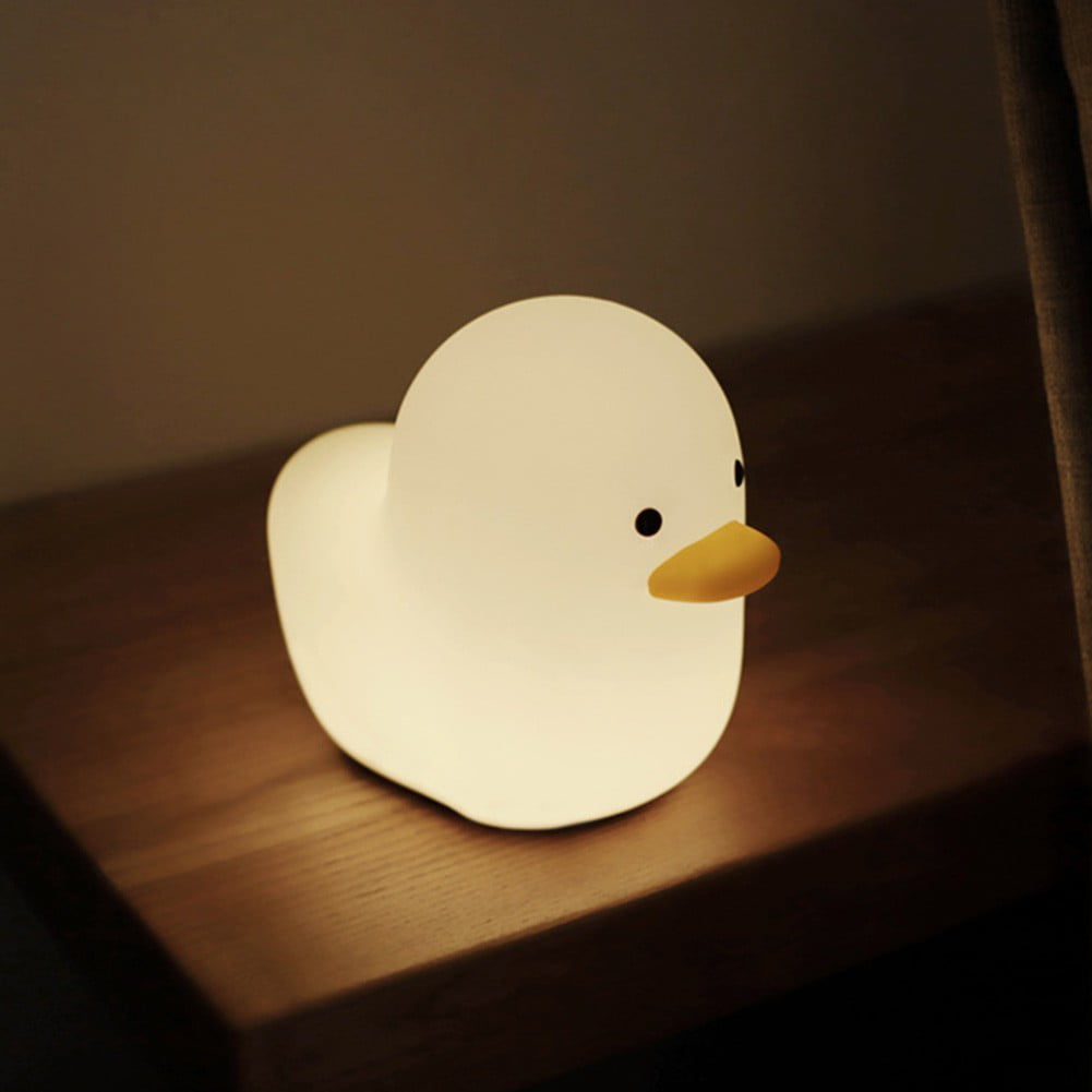 Creative LED Bedside Table Lamp Silicone Kids Room Battery Gift Night Light Cute 