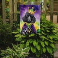 thumbnail image 2 of Black Poodle King of Mardi Gras Garden Flag 11.25 in x 15.5 in, 2 of 5