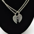 thumbnail image 3 of Limei 2 Pcs Fashion Best Friends Love Heart Pendant Couple Chain Necklace Jewelry Gift, 3 of 7