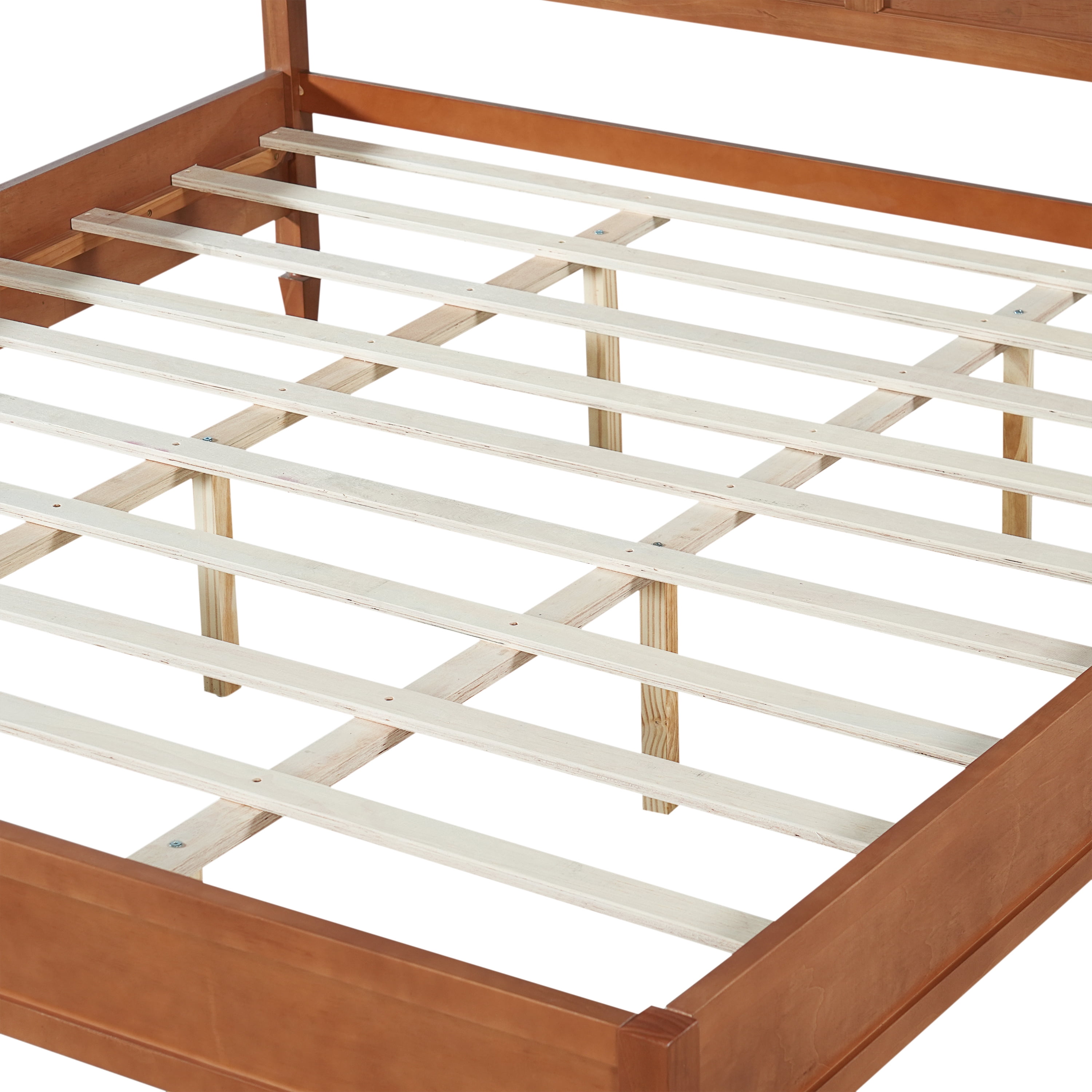 King Size Classic Wood Platform Bed Frame, No Box Spring Needed, Easy Assembly