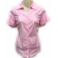 thumbnail image 4 of Womens Stretch Woven Button Down Short Sleeve Shirt, 4 of 7