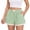 AQ17-Light Green, variant on Women'S Shorts High Waisted Lace Trim Quick Dry Short Soft Casual Lounge Bottoms With Pocket Striped Summer Beach Shorts Coffee L