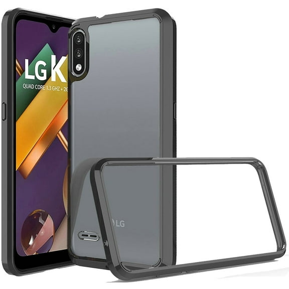 GSA Transparent Bumper Case for LG K22 & K32 - Clear/Black