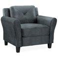 thumbnail image 2 of Lifestyle Solutions Chaise Harvard en Microfibre Gris Foncé, 2 of 14