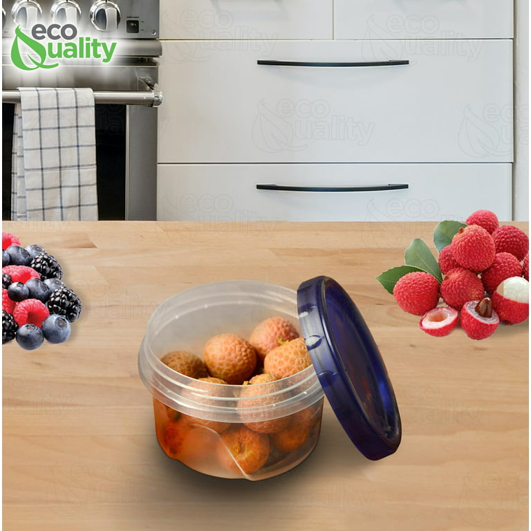 10 PACK] 16 oz Twist Top Storage Deli Containers - Airtight Reusable Plastic  Food Storage Canisters with Twist & Seal Lids, Leak-Proof - Meal Prep,  Lunch, Togo, Stackable, BPA-Free Snack Containers 
