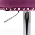 thumbnail image 7 of 360° Swivel and Stable Base / Purple Velvet Barstools for Dining and Home, 7 of 7