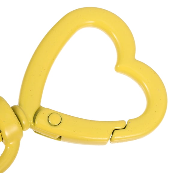 Luxshiny 16Pcs Heart Keychain Clip Metal Carabiner Clip Clasp Key Ring with Swivel Spring Snap Hook