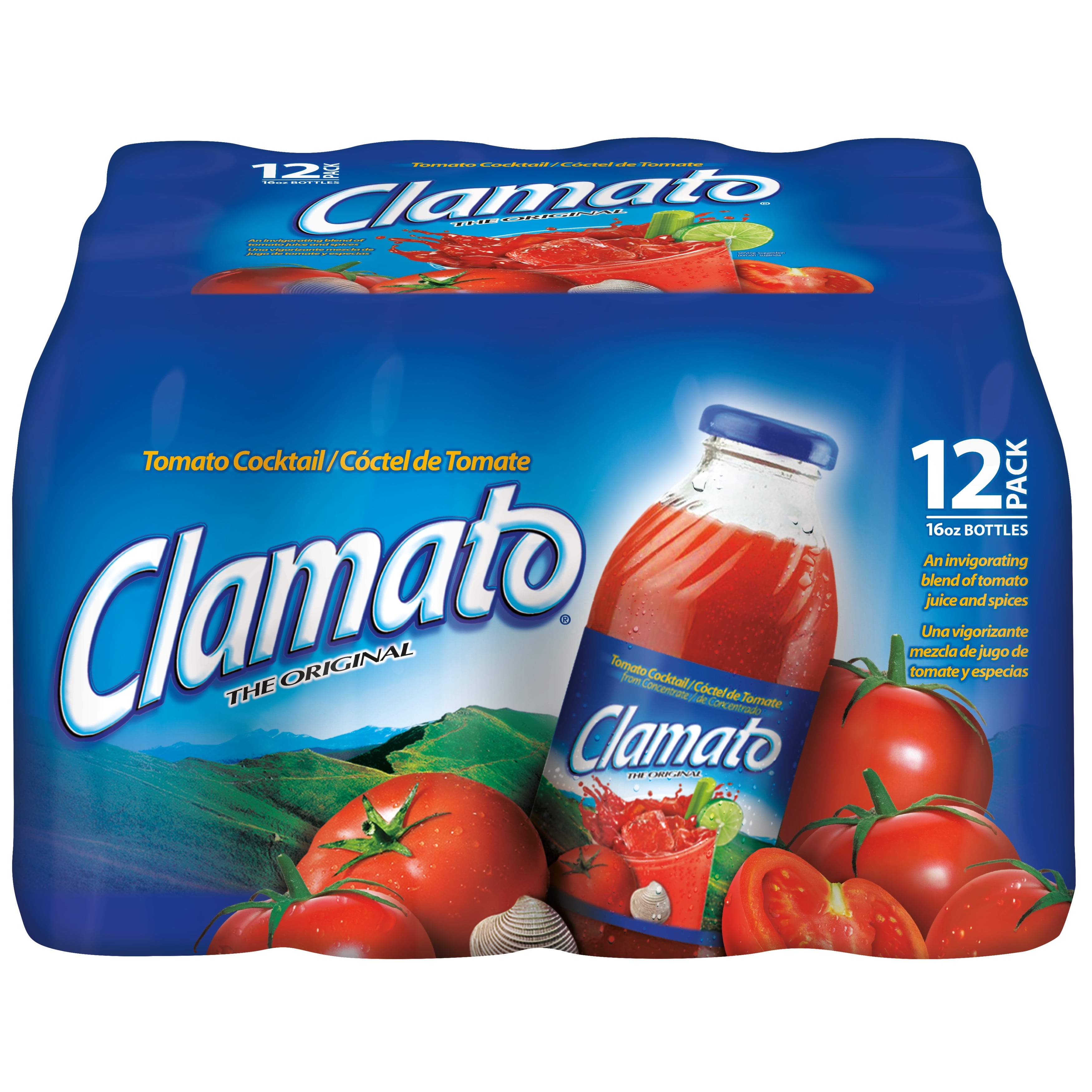 Clamato Original Tomato Cocktail, 16 fl oz, Glass Bottle