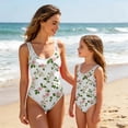 thumbnail image 3 of CCRFTGI Swimsuit for Kids Girls Size 7 Summer Cute One Piece Bathing Suit Beach Floral Print High Cut Girls Fashion Bathing Suit White 5-6 Years, 3 of 7