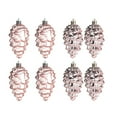 thumbnail image 3 of Adornos de Conos de Pino Colgante de Navidad 8 Piezas Macarena Oro Rosa, 3 of 8