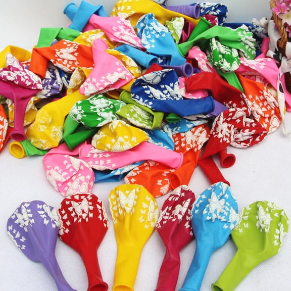 Raindrops  100 Pcs Butterfly Balloon Anniversary Decorations Printed Balloons