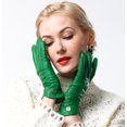 thumbnail image 1 of Guantes cálidos de invierno de moda para mujer, guantes de piel de cordero auténtica hechos a mano, de piel de oveja curvada, 1 of 6